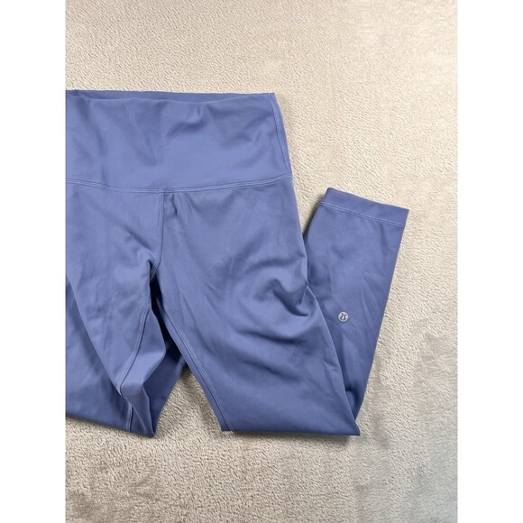 Lululemon Wunder Train High Rise Crop 23" Size 8 Blue Athletic Yoga Pilates Gym - Picture 7 of 7
